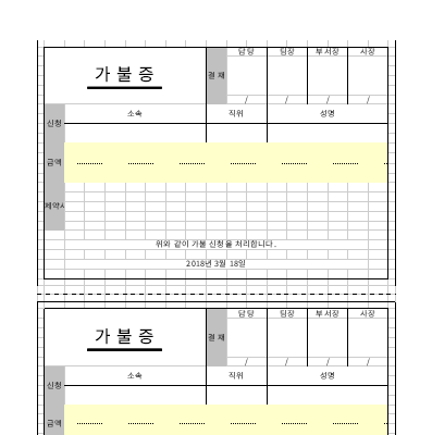 가불증